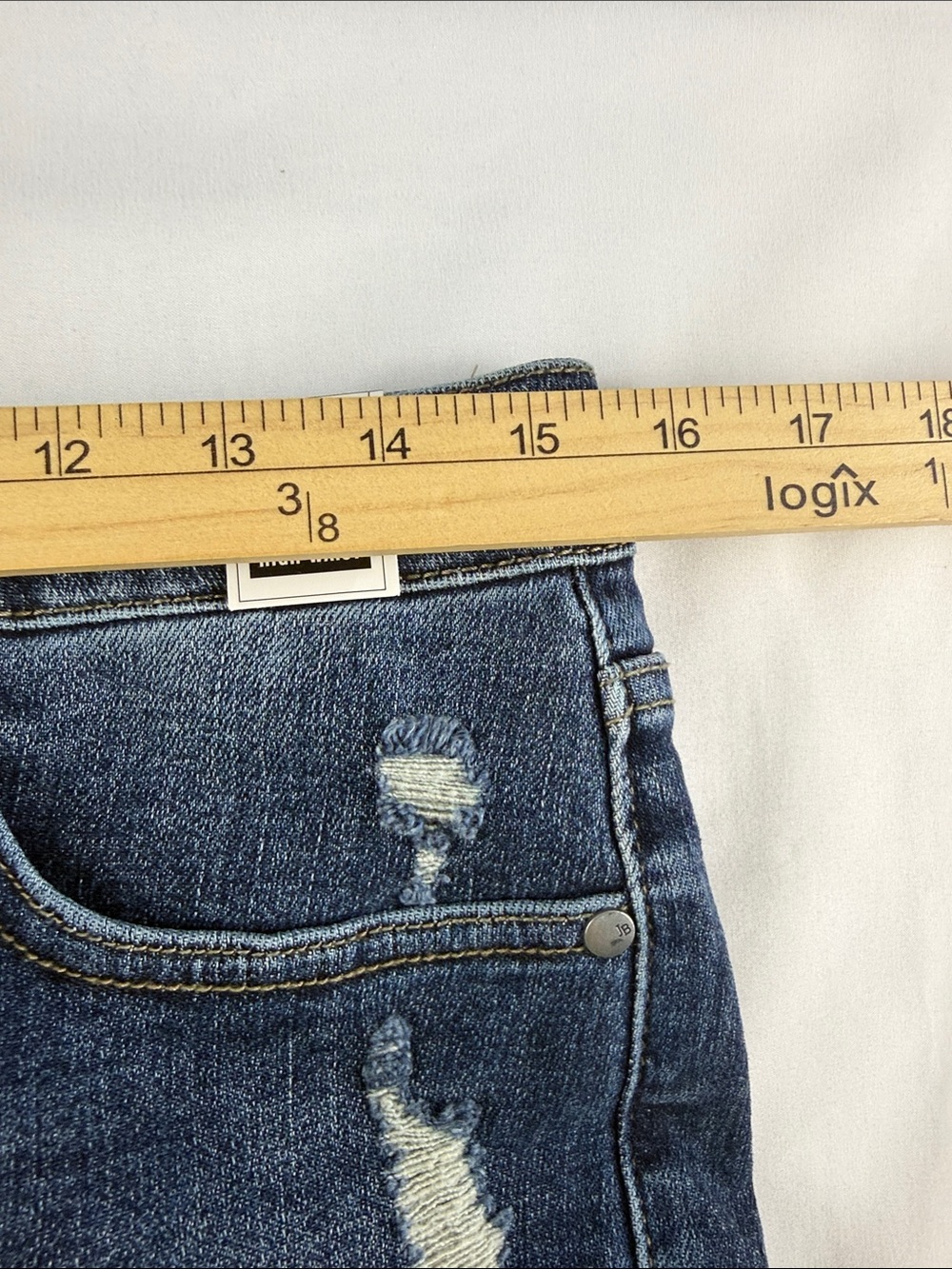 Judy Blue High Rise Skinny Jeans Raw Hem Ankle Women's Size 31 - Picture 8 of 10